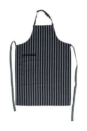 Askılı Önlük Siyah Beyaz Çizgili